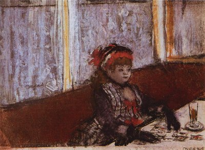 Femme dans un café - Edgar Degas